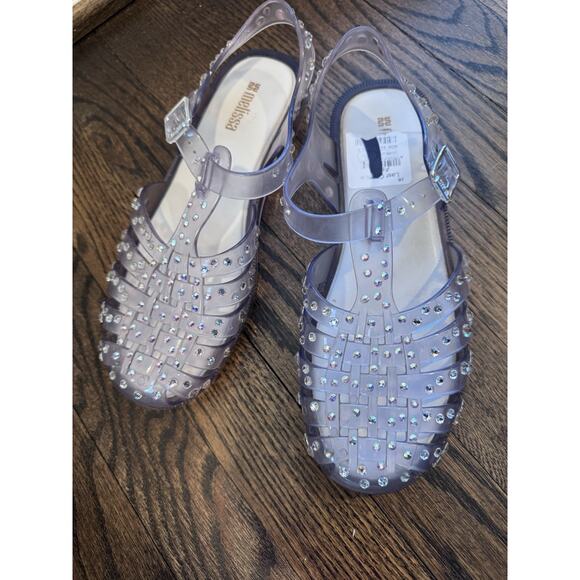 MELISSA Possession Crystals Women's Jelly Sandals Sz 7 NWT $500 - Picture 7 of 16
